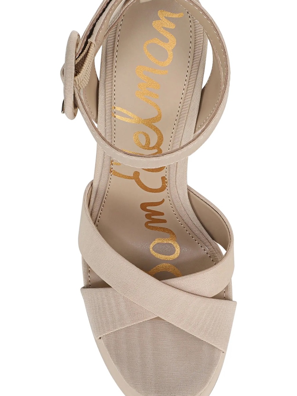Sam Edelman Beige Platform Ankle-Strap Sandal - Picture 5 of 9